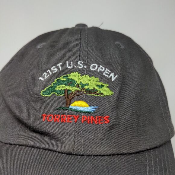 USGA Mens 121st U.S. Open Torrey Pines Slideback Hat Gray Adjustable Embroidered - Picture 4 of 11